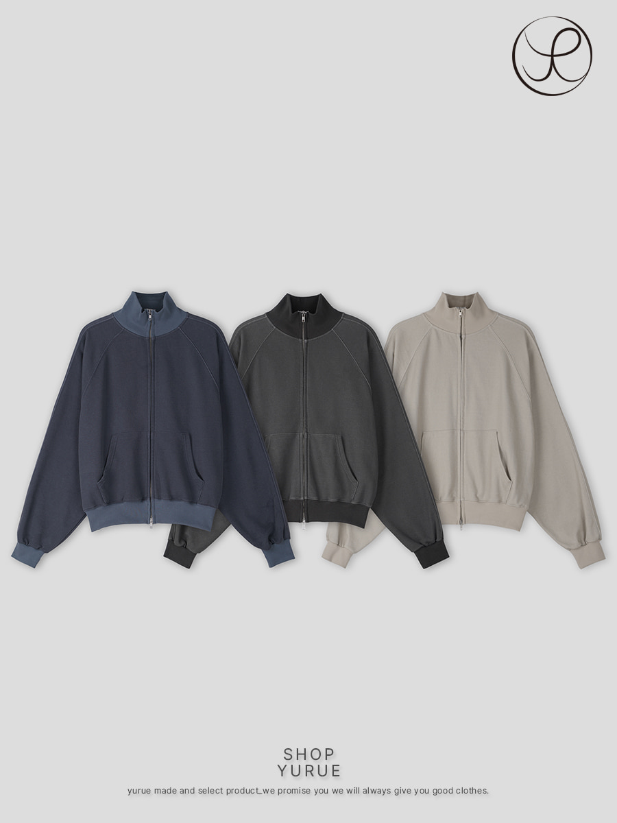 [Yue] Pigment training two-way zip-up (3color)