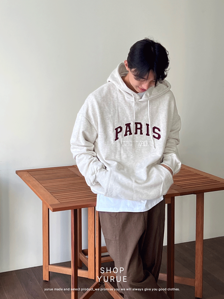 Paris overfit hoodie (4color)