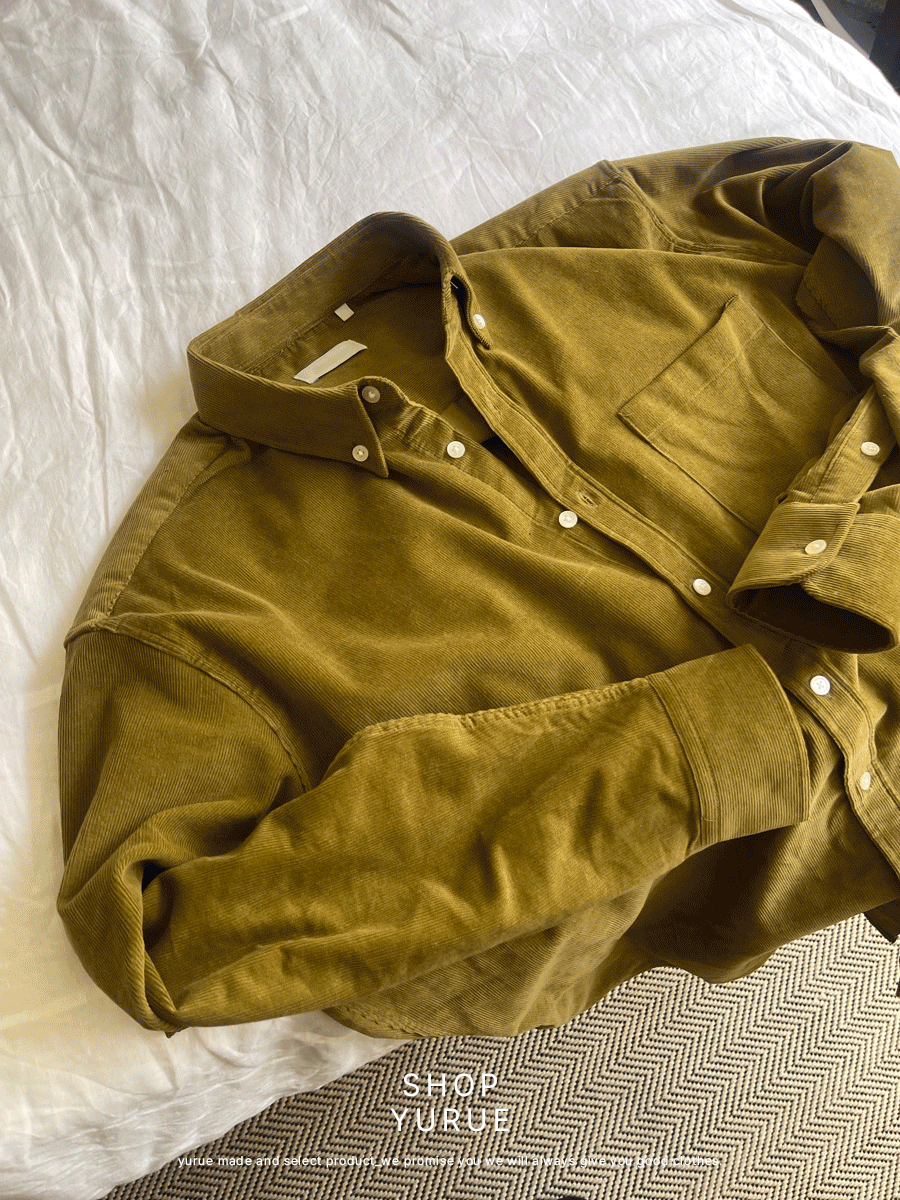 Pano corduroy pocket shirts (4color)