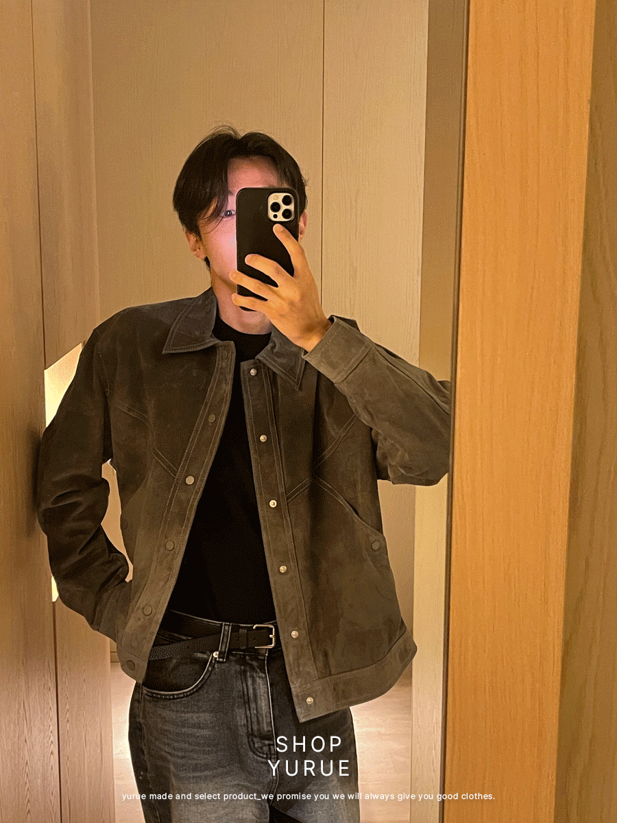 Baren vintage suede jacket (3color)
