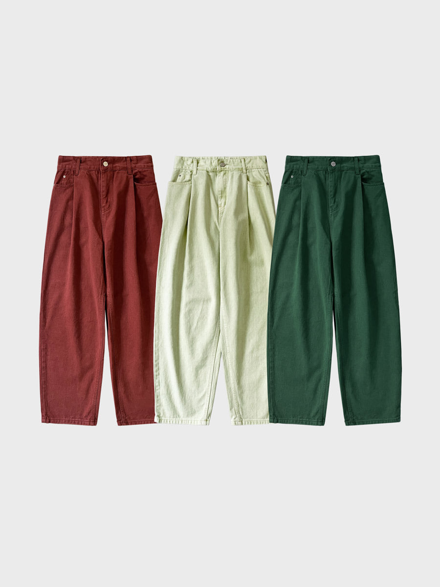 [유루이추천] Gust one tuck color denim pants (3color)