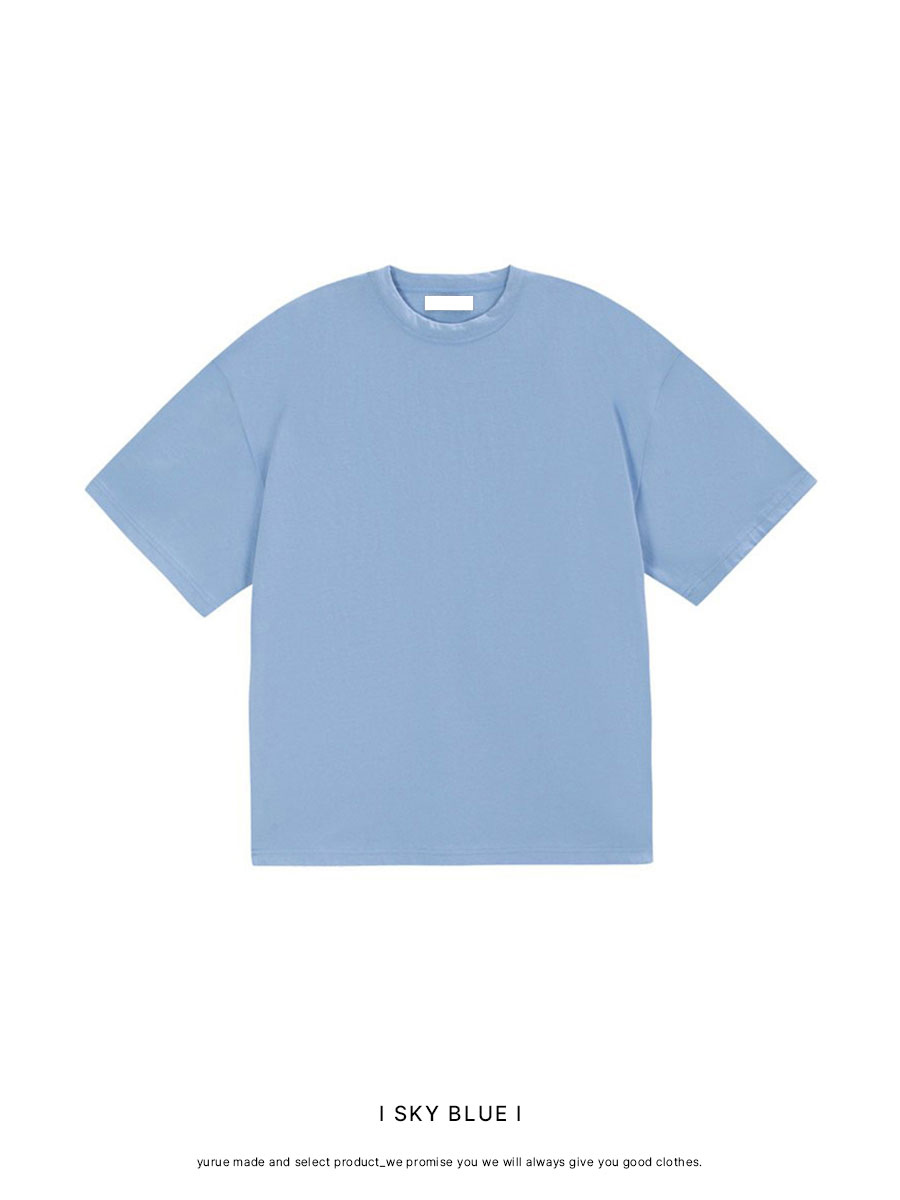 반팔 티셔츠 블루 색상 이미지-S1L10