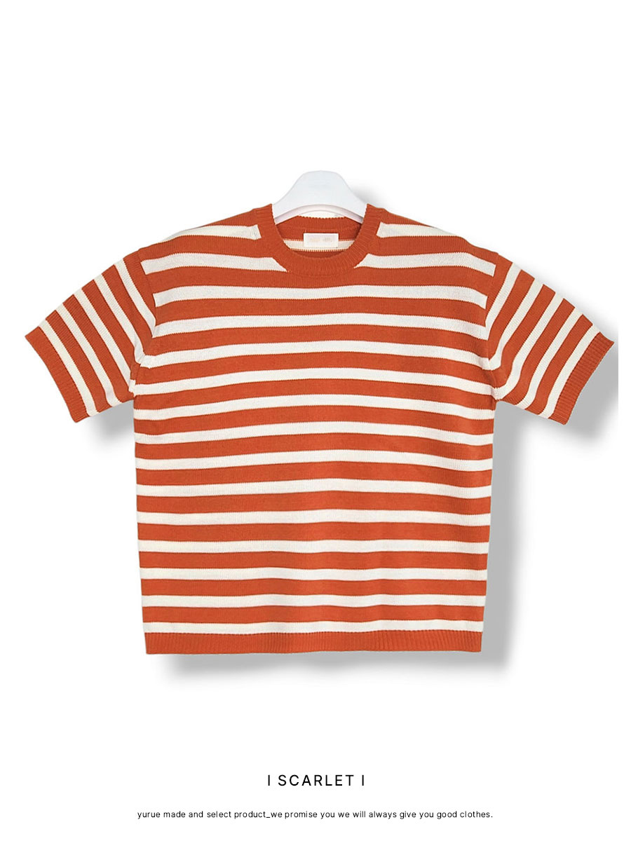 반팔 티셔츠 오렌지 색상 이미지-S1L42
