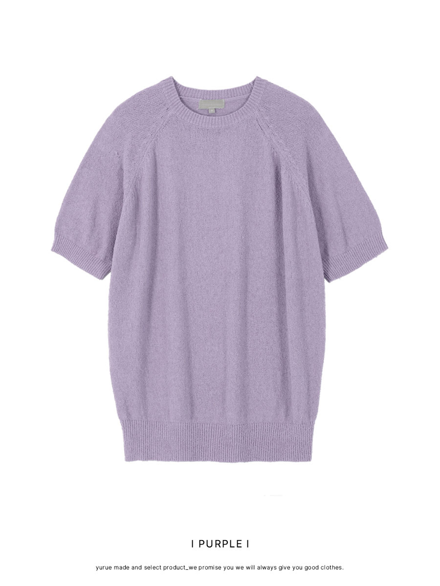 반팔 티셔츠 라벤더 색상 이미지-S1L59
